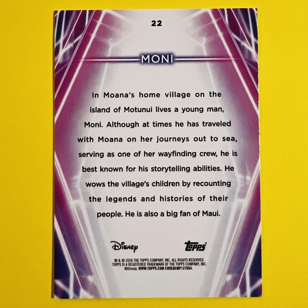 2026 Topps Disney‎ Neon Moni #22 Base Card